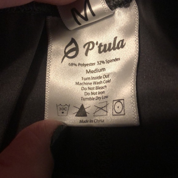 Ptula active leggings. Charcoal grey size medium. - Picture 3 of 4